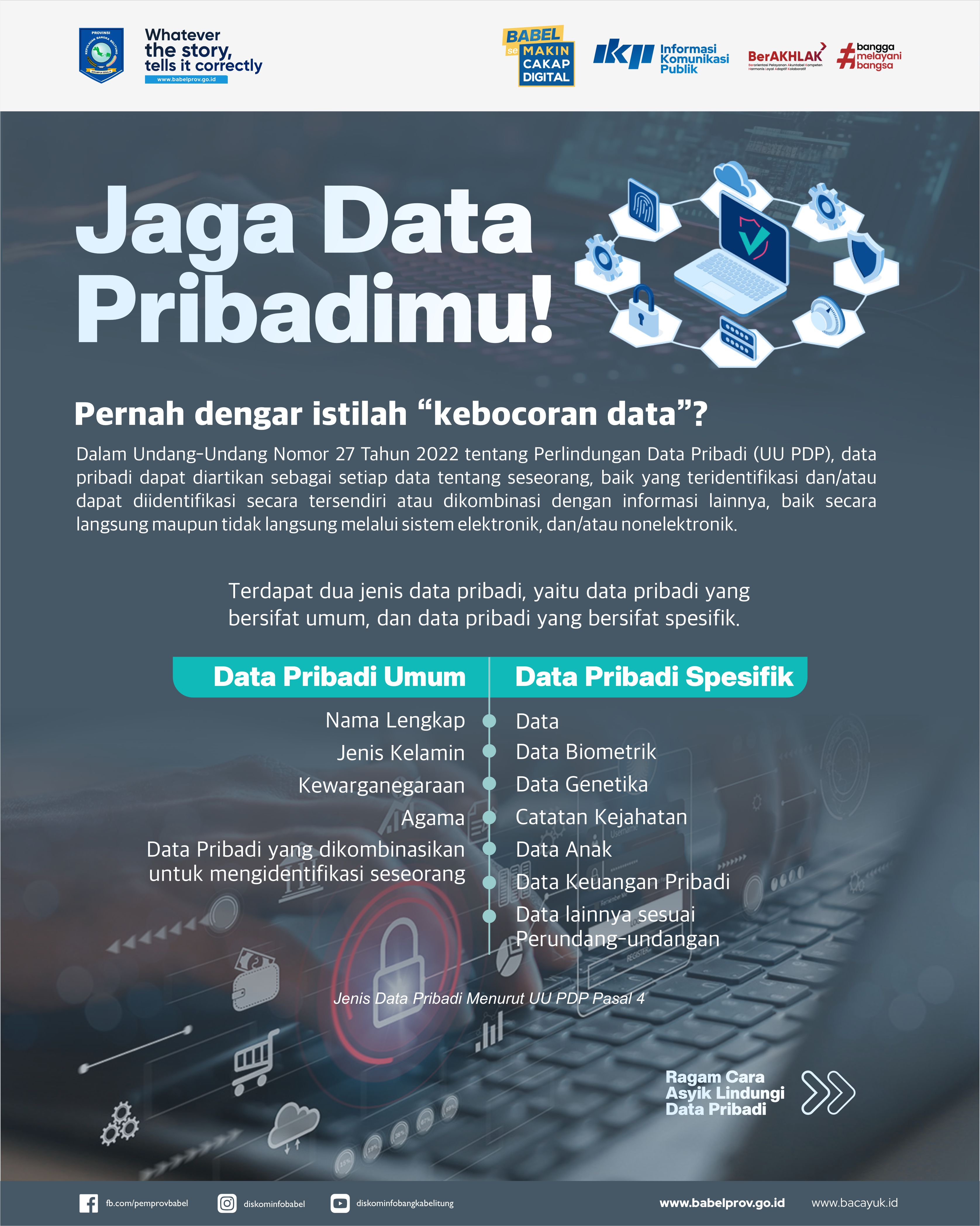 Infografis Jaga Data Pribadimu
